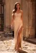 Picture of: Beaded Strapless Evening Dress with Sheer Back in Champagne , Style: 32794, Main Picture