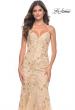 Picture of: Mermaid Sequin and Beaded Embellished Prom Dress in Pastels in Champagne, Style: 32333, Detail Picture 8
