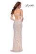 Picture of: Gorgeous Sequin Dress with V Neck and Open Back in Champagne, Style 29872, Back Picture
