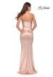 Picture of: Chic Strapless Liquid Jersey Gown with Ruching in Champagne, Style: 31189, Back Picture