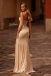 Picture of: Stunning Metallic Pastel Prom Dress with Intricate Ruched Corset Top in Champagne , Style: 32951, Back Picture