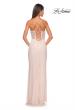 Picture of: Fishnet Rhinestone Fitted Dress with Bustier Top and High Neckline in Champagne, Style: 32227, Detail Picture 20