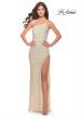 Picture of: Elegant Soft Sequin One Shoulder Long Dress in Champagne, Style: 31212, Detail Picture 1