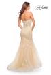 Picture of: Mermaid Strapless Elegant Lace and Tulle Gown in Champagne, Style: 30717, Detail Picture 2