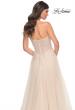 Picture of: A-Line Rhinestone and Lace Embellished Prom Dress in Nude, Style: 32271, Detail Picture 2