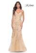Picture of: Mermaid Sequin and Beaded Embellished Prom Dress in Pastels in Champagne, Style: 32333, Detail Picture 2