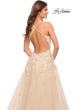 Picture of: Gorgeous Lace and Tulle Ball Gown with High Slit in Champagne, Style: 30591, Detail Picture 7