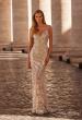 Picture of: Stunning Sequin Rhinestone Pattern Prom Dress in Champagne, Style: 32077, Detail Picture 1