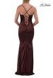 Picture of: Ruched Satin Gown with Sweetheart Neckline and Lace-Up Back in Chocolate, Style: 33764, Detail Picture 22