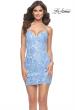 Picture of: Cloud Blue Homecoming Dress with Print Sequin Design in Cloud Blue, Style: 31454, Main Picture