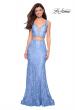 Picture of: Two Piece Lace Prom Dress with Rhinestones in Cloud Blue, Style: 27302, Main Picture