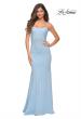 Picture of: Jewel Embellished Long Jersey Gown with Train in Cloud Blue, Main Picture