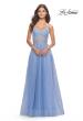 Picture of: Rhinestone Tulle Gown with Sheer Lace Bodice in Cloud Blue, Style: 31367, Detail Picture 8