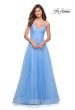 Picture of: A-line Tulle Gown with V Neckline and Pockets in Cloud Blue, Style: 30180, Detail Picture 10