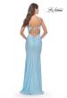 Picture of: Jeweled Modified Scoop Neck Jersey Dress with Open Back in Bright Colors in Cloud Blue, Style: 31414, Detail Picture 10