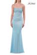 Picture of: Rhinestone Jersey Gown with Open Lace-Up Back in Cloud Blue, Style: 33863, Detail Picture 10