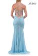 Picture of: Rhinestone Jersey Gown with Open Lace-Up Back in Cloud Blue, Style: 33863, Detail Picture 11