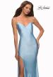 Picture of: Rhinestone Strap Simple Long Jersey Dress in Blue, Style: 30435, Detail Picture 13