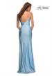 Picture of: Rhinestone Strap Simple Long Jersey Dress in Blue, Style: 30435, Detail Picture 14