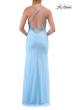 Picture of: Embroidered Corset Gown with Sheer Bodice and High Slit in Cloud Blue, Style: 33783, Detail Picture 14