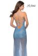 Picture of: Sheer Tulle Rhinestone Dress with Attached Shorts in Cloud Blue, Style: 28806, Back Picture