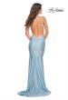 Picture of: Sparkling Pastel Jersey Gown with Open Back in Cloud Blue, Back Picture