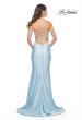 Picture of: Chic Jersey Dress with Draped Neck and Open Back in Cloud Blue, Style: 31878, Back Picture