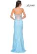 Picture of: Strapless Prom Dress with Unique Rhinestone Design Top in Cloud Blue, Style 32961, Back Picture