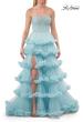 Picture of: Fabulous Tiered Ruffle Skirt Prom Dress with Strapless Top in Cloud Blue, Style: 33717, Detail Picture 21