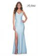 Picture of: Chic Jersey Dress with Draped Neck and Open Back in Cloud Blue, Style: 31878, Detail Picture 1