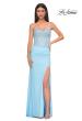 Picture of: Strapless Prom Dress with Unique Rhinestone Design Top in Cloud Blue, Style 32961, Detail Picture 1