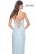 Picture of: Full Rhinestone Embellished Gown with Square Neckline in Cloud Blue, Style: 32039, Detail Picture 2
