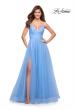 Picture of: A-line Tulle Gown with V Neckline and Pockets in Cloud Blue, Style: 30180, Detail Picture 3