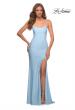 Picture of: Long Prom Dress in Luxurious Jersey with Slit in Cloud Blue, Style: 30436, Detail Picture 3