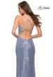 Picture of: Sequin Dress with Square Neckline and Open Back in Cloud Blue, Style 29676, Detail Picture 4