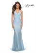 Picture of: Sparkling Pastel Jersey Gown with Open Back in Cloud Blue, Detail Picture 4