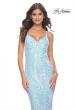 Picture of: Fitted Print Sequin Pastel Prom Dress in Cloud Blue, Style: 31944, Detail Picture 4