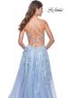 Picture of: Fabulous A-Line Gown Embellished with Sequin Beaded Applique in Cloud Blue, Style: 32032, Detail Picture 4