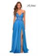 Picture of: A-line Gown with Sheer Floral Embellished Bodice in Cloud Blue, Style: 28543, Detail Picture 5
