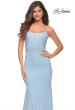 Picture of: Jewel Embellished Long Jersey Gown with Train in Cloud Blue, Detail Picture 5