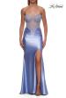 Picture of: Strapless Embellished Corset Gown with Satin Skirt in Cloud Blue, Style: 33639, Detail Picture 5