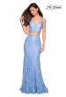 Picture of: Two Piece Lace Prom Dress with Rhinestones in Cloud Blue, Style: 27302, Detail Picture 6