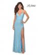 Picture of: Sequin Lace Prom Dress with Plunging Neckline in Cloud Blue, Style: 28359, Detail Picture 6