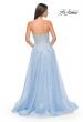 Picture of: Gorgeous Lace A-Line Dress with Rhinestone Lace Details in Cloud Blue, Style: 32111, Detail Picture 7