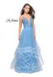 Picture of: Prom Dress with Tulle Skirt and Lace Beaded Bodice in Cloud Blue, Style: 25639, Detail Picture 1