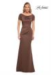 Picture of: Elegant Long Jersey Dress with Short Sleeves in Cocoa, Style: 27067, Main Picture