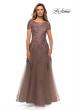 Picture of: A-line Formal Gown with Floral Lace Appliques in Cocoa, Style: 27958, Main Picture