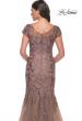 Picture of: Lace and Tulle Mermaid Gown with Cap Sleeves in Cocoa, Style: 30269, Detail Picture 8