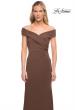 Picture of: Off The Shoulder Jersey Dress with Ruching in Cocoa, Style: 27959, Detail Picture 9