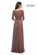 Picture of: Modern gown with beaded bodice and empire waist in Cocoa, Style: 25011, Back Picture